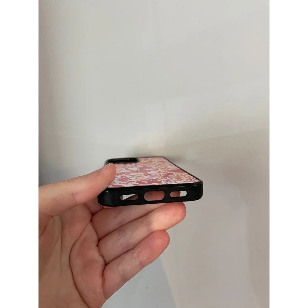 Unbranded Phone Case Unisex iPhone‎ 13 Mini Pink Orange Floral Hibiscus Tropical